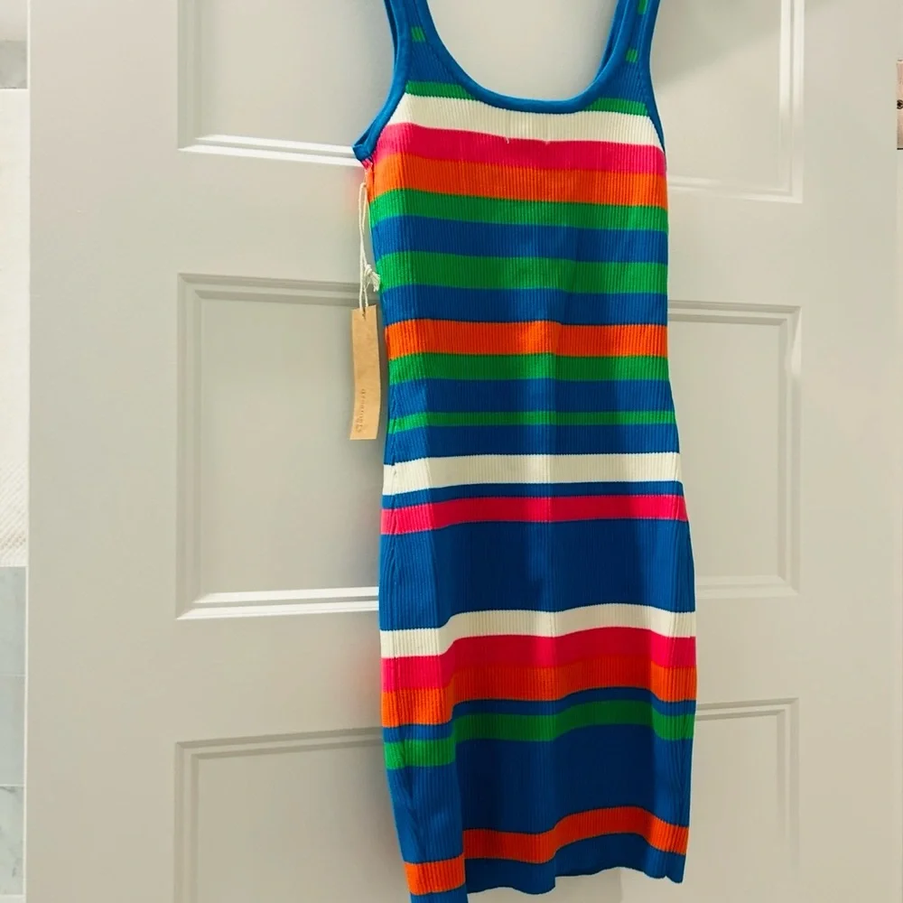 Colorful Striped Knit Dress - Picture 3 of 4